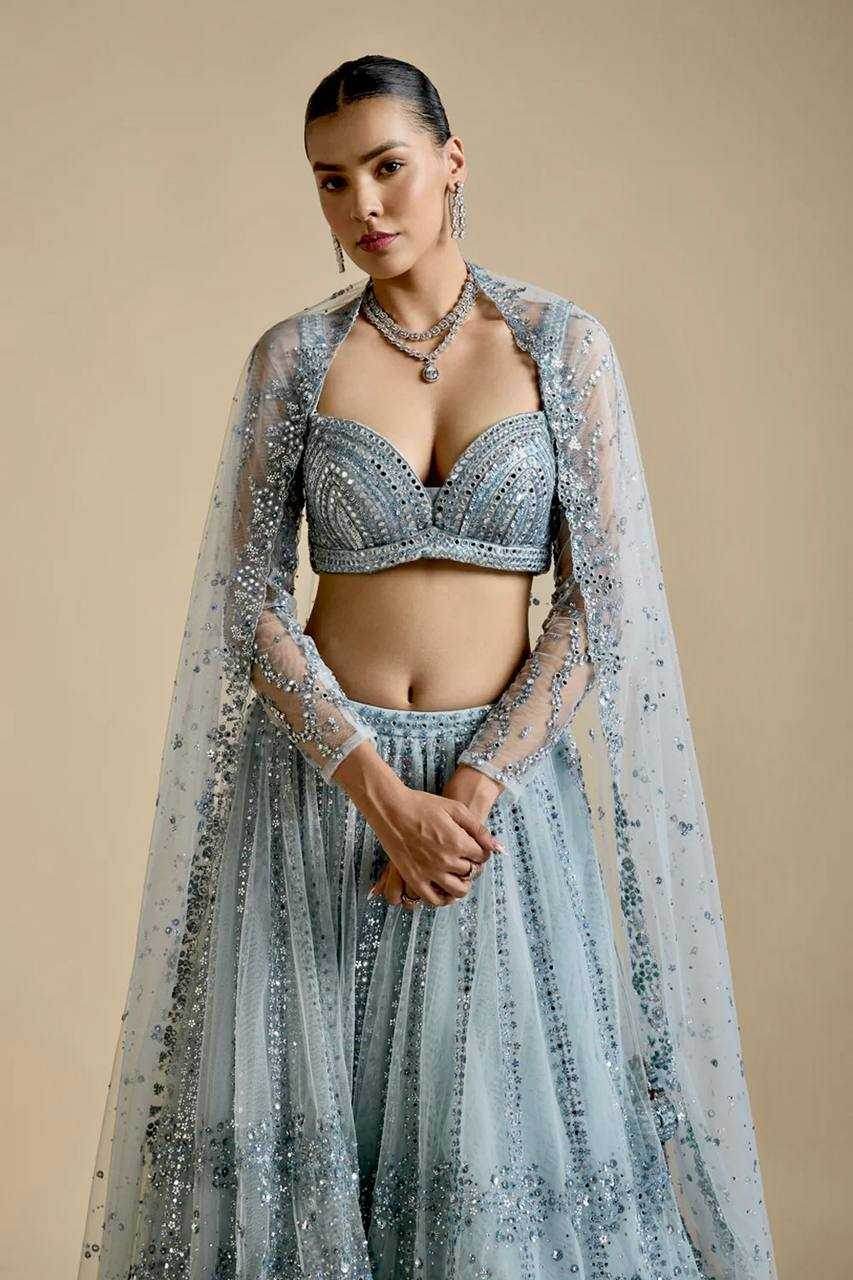 Stunning Embroidered Sequins Lehenga for Festive Occasions - MYLUXURY LANE ENTERPRISE